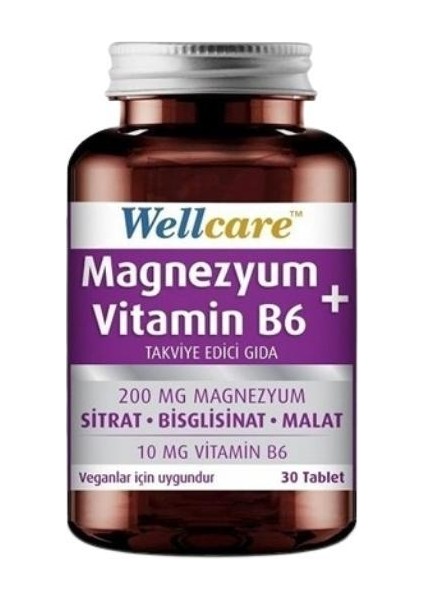 Magnezyum + Vitamin B6 Içeren Takviye Edici Gıda 30 Tablet