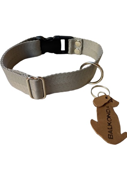 Köpek boyun tasması yumuşak kolon gri metal ayar tokalı genişlik:3cm boyun ölçüsü:24-46cm ayarlamalı dog collar T3-12