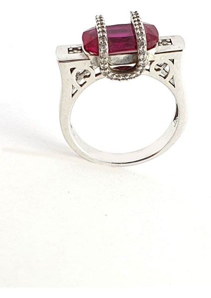 Ose Shop Sky Diamond Red Creative Rubies 925 Ayar Gümüş Tasarım Yüzük