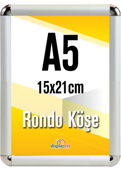 Alüminyum Çerçeve Rondo Köşe 15X21CM A5