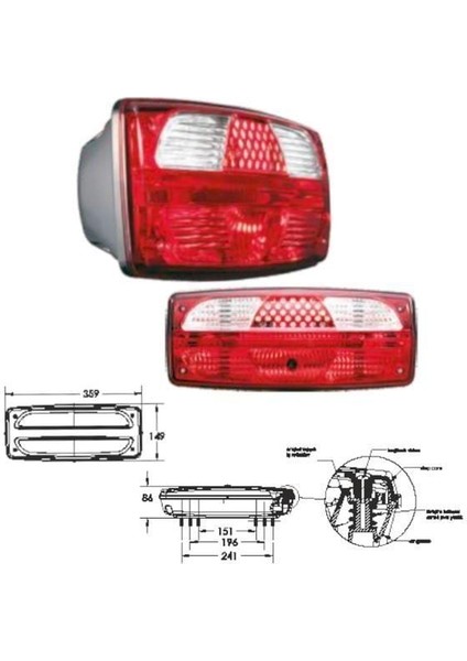 Üniversal Yeni Star Stop Lamba Kırmızı-Beyaz modelleri
