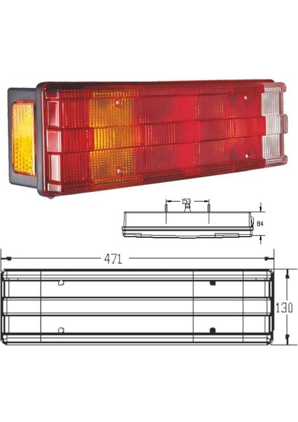 Dorse Tır Stop Lambası 7 Fonksiyonlu Kanallı modelleri