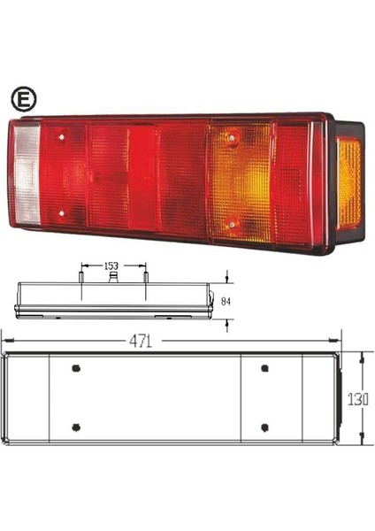 Dorse Tır Stop Lambası 7 Fonksiyonlu Kablolu modelleri