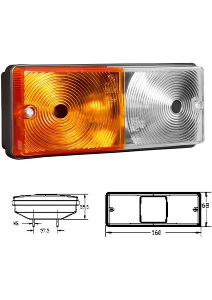 Euro Bahçe Tipi Traktör Ön Sinyal Park Lambası modelleri