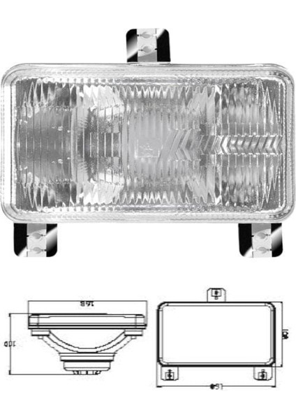 Traktör Ön Far Reflektörü MF285-398