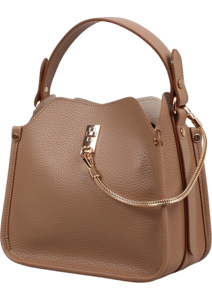 Bagaca 4575 Vizon Bayan Deri Omuz ve El Çantası