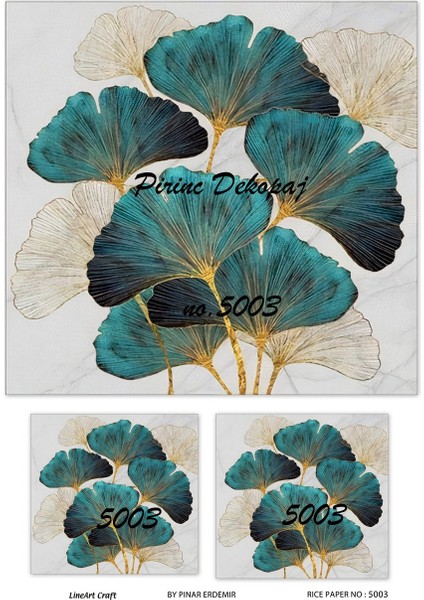 Pirinç Dekopaj Kağıdı A3 Boyutunda Dayanıklı ve Kolay Kullanım 5003 Renkli Desen