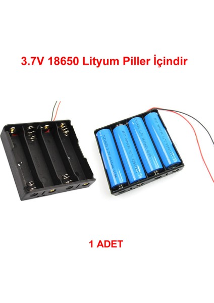 Roba Dörtlü 4 Lü 18650 Pil Yuvası Kablolu Pil Tutucu 14.8V Şarj Kutusu