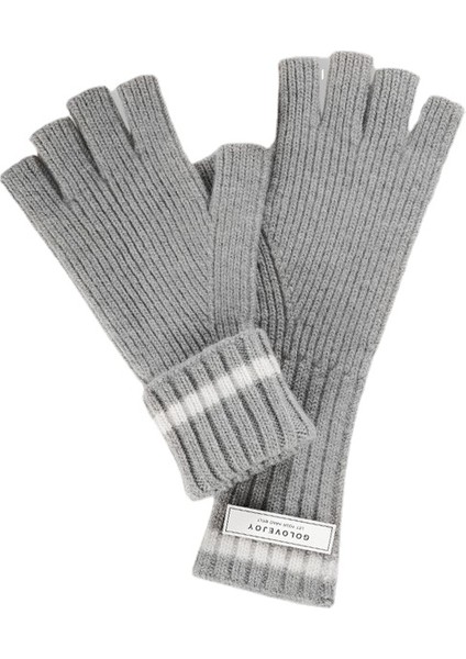 Yün Eldiven Kadın Parmak Dokunmatik Ekran Öğrenci Rüzgar Geçirmez Soğuk Sıcak Beş Parmak Yün Örgü Eldiven (Yurt Dışından)