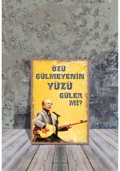 Ahşap Poster Neşet Ertaş 20x30 cm