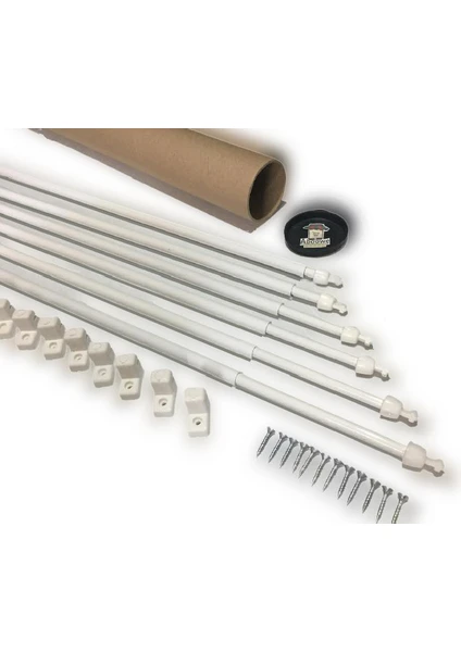 Briz Çubuğu 80 - 100 cm 6 Lı Paket Ayarlanabilir Alüminyum Kapı Pencere Perde Çubuğu