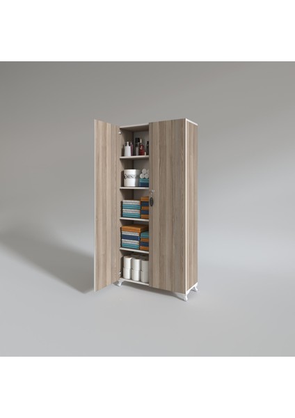 Kenzlife 2 kapılı dolap çilem 188*070*032 crd kilitli ayaklı banyo mutfak ofis kitaplık ayakkabılık kiler fırsatları