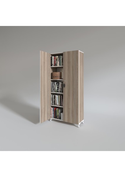 Kenzlife 2 kapılı dolap çilem 188*070*032 crd kilitli ayaklı banyo mutfak ofis kitaplık ayakkabılık kiler indirimleri