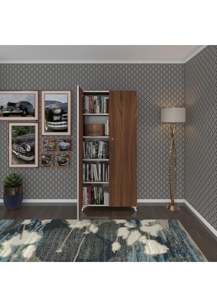 Kenzlife 2 kapılı dolap çilem 188*090*032 cvz kilitli ayaklı banyo mutfak ofis kitaplık ayakkabılık kiler