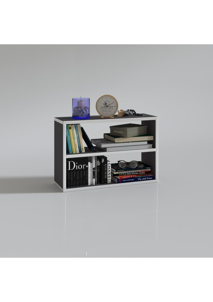 Kenzlife kitaplık nihan 040*060*20 gri duvar rafı