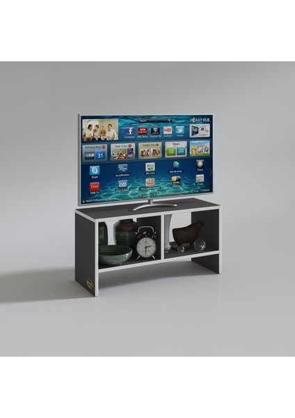 Kenzlife televizyon sehpası beyrut gri 040*080*30 tv ünitesi