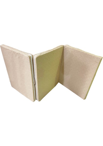Tek Kişilik Katlanır Yer Yatağı Sünger Yatak Cappuccino Kırçıllı 80 X 180 Cm-6 Cm