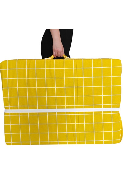Katlanır Yatak Yer Yatağı Sünger Yatak Tek Kişilik 80 X 180 Sarı Pano 6 Cm