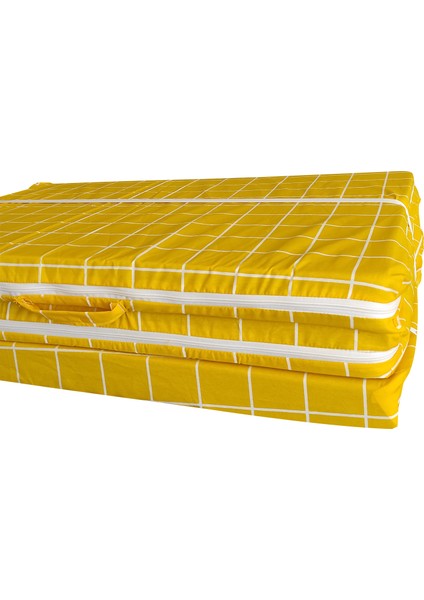 Katlanır Yatak Yer Yatağı Sünger Yatak Tek Kişilik 80 X 180 Sarı Pano 6 Cm