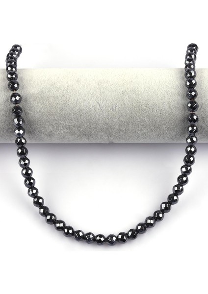 Hematit Doğal Taş Dizi 8 mm Fasetli Küre Kesim fiyatları