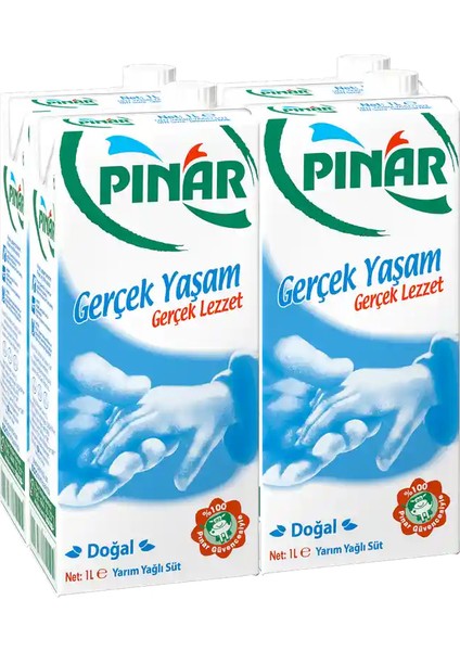 Yarım Yağlı Süt 4x1 L