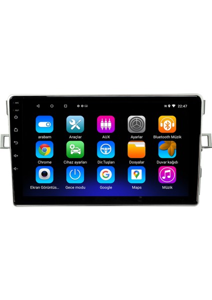 Toyota Verso Android 12 Kablosuz Carplay Navigasyon Multimedya Ekran Teyp - MY-0609W-TOYOTA Verso