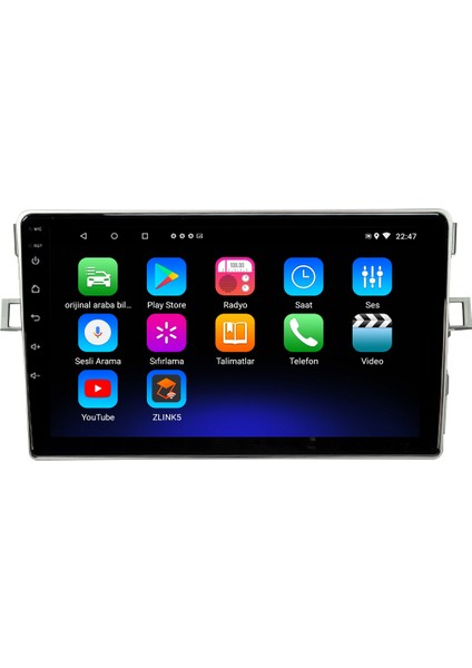 Toyota Verso Android 12 Kablosuz Carplay Navigasyon Multimedya Ekran Teyp - MY-0609W-TOYOTA Verso