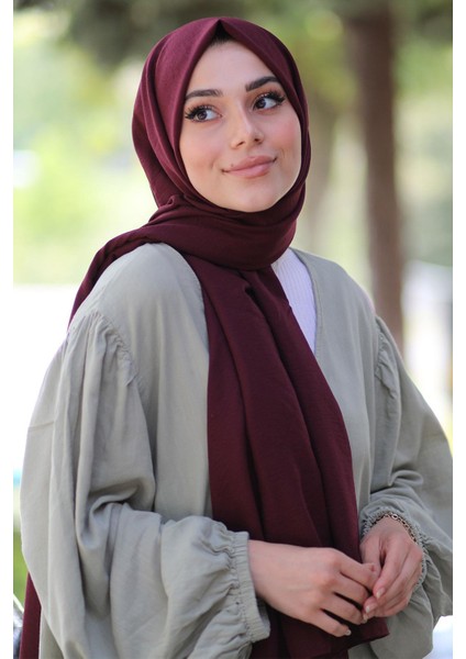 Pamuk Cazz Şal Bordo