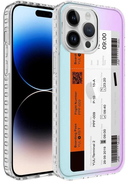 Apple iPhone 12 Pro Max Kılıf Airbag Kenarlı Renkli Desenli Elegans Silikon
