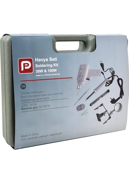 Binbirreyon Lehim Havya Makinesi ve Aksesuar Seti Çantalı 100W CC086 modelleri