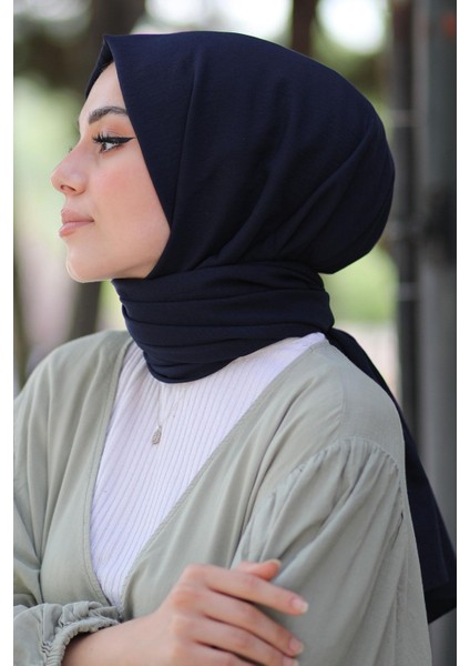 Pamuk Cazz Şal Lacivert