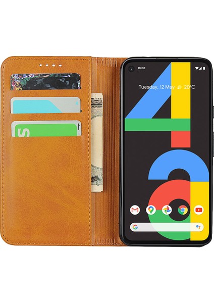 Google Pixel 4A Için Telefon Kılıfı - Kahverengi (Yurt Dışından) fırsatları