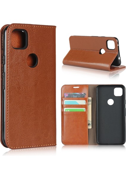 Google Pixel 4A Için Telefon Kılıfı - Kahverengi (Yurt Dışından)