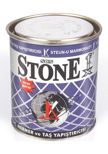 Stone Fix Scs - Granit Mermer ve Taş Yapıştırıcısı 800 Gram - Siyah Şeffaf