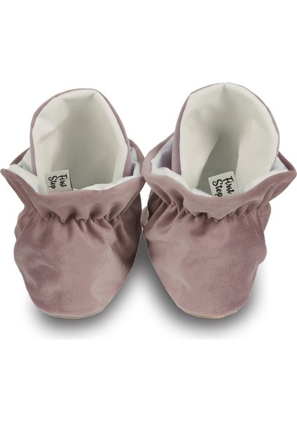 Kadife Kaydırmaz Tabanlı Pamuk Astarlı Çıtçıtlı Gülkurusu Panduf - F-870 indirimleri