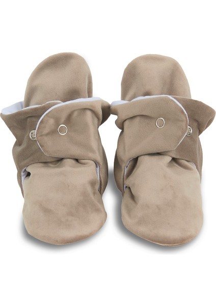 Kadife Kaydırmaz Tabanlı Pamuk Astarlı Çıtçıtlı Vizon Panduf - F-870 fiyatları