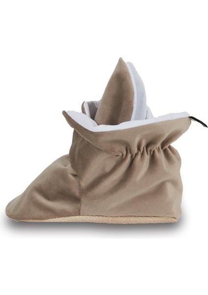 Kadife Kaydırmaz Tabanlı Pamuk Astarlı Çıtçıtlı Vizon Panduf - F-870 fırsatları