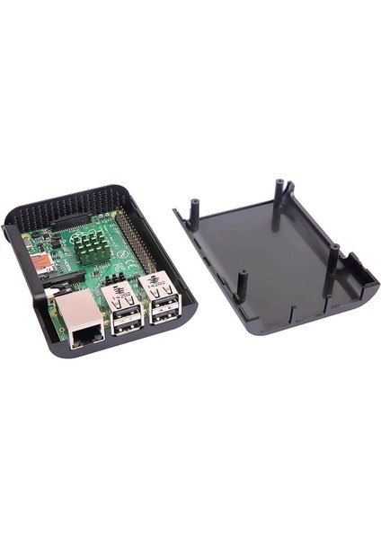 Raspberry Pi 4 Oval Siyah Muhafaza Kutusu