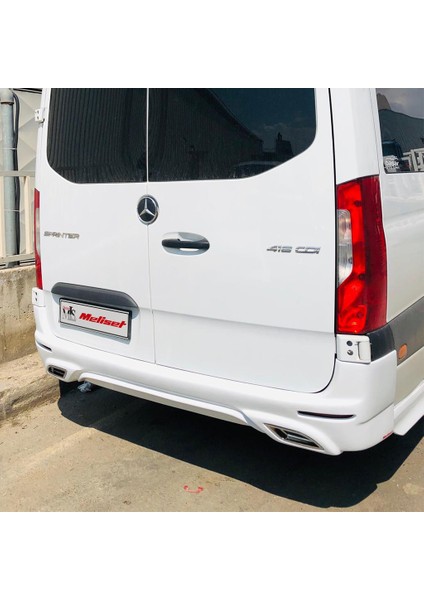 (Boyasız) Mercedes Sprinter W907 Çift Egzoz Arka Tampon Geçme 2019 ve Sonrası Uyumludur fiyatları