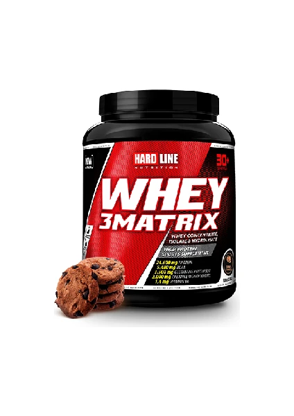 Hardline Nutrition Whey3 Matrix 908 Gr Cookies (Kurabiye) Aromalı