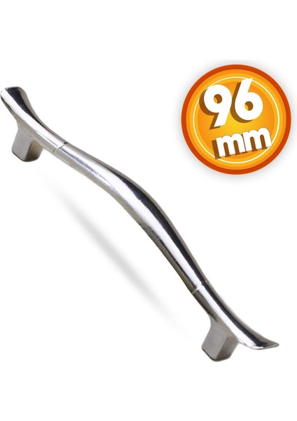 Orkide Çekmece Dolap Kapak Kulpu Kulbu 96 mm Krom Metal Kulp