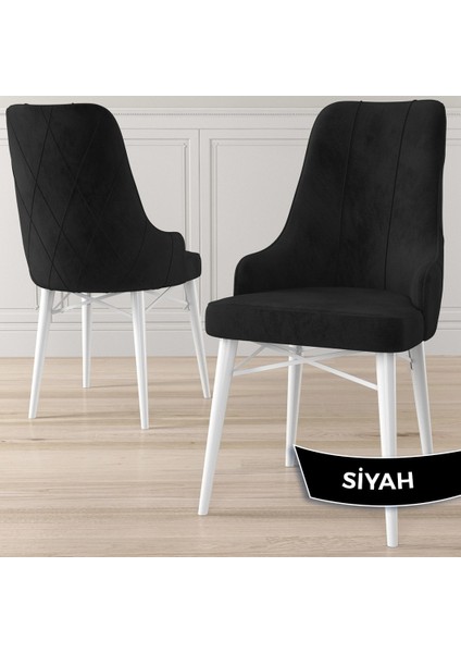 Concept Kar Serisi, 80X132 Açılabilir Mdf Mutfak Masa Takımı, Beyaz Mermer Desen Masa 4 Sandalye
