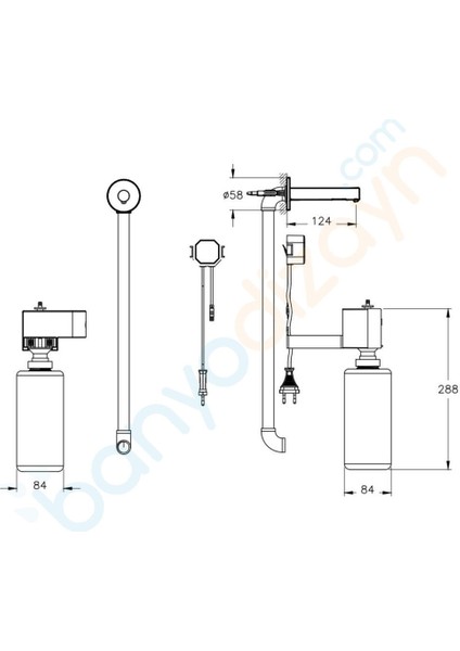 Vitra Origin A4470026 Temazsız Sıvı Sabunluk Elektrikli Bakır