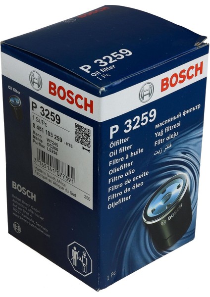 Ford Mondeo Benzinli Yağ Filtresi Bosch 1993-2001 0451103259 modelleri