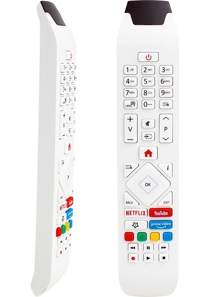 Orjinal - Vestel RCA343140P Youtube - Netflıx - Prime Vıdeo Tuşlu LCD - LED Tv Kumanda Beyaz