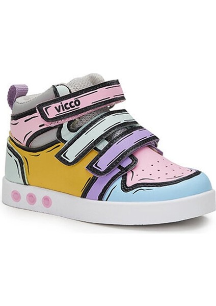 313,B22K,185 Dali Işıklı Çocuk Ayakkabısı Pembe