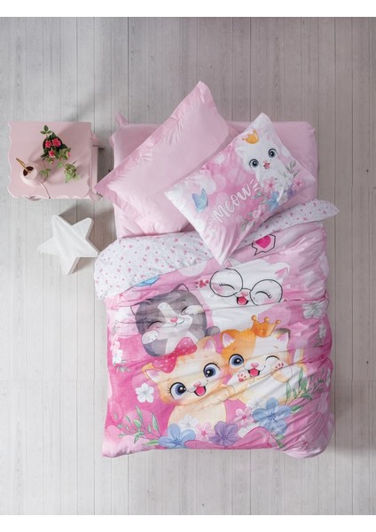 Cotton Box Junior Ranforce Tek Kişilik Uyku Seti Missy Pembe