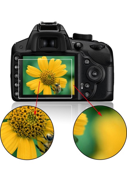 D7000 için Slim HD Lcd Ekran Koruyucu Temperli Cam