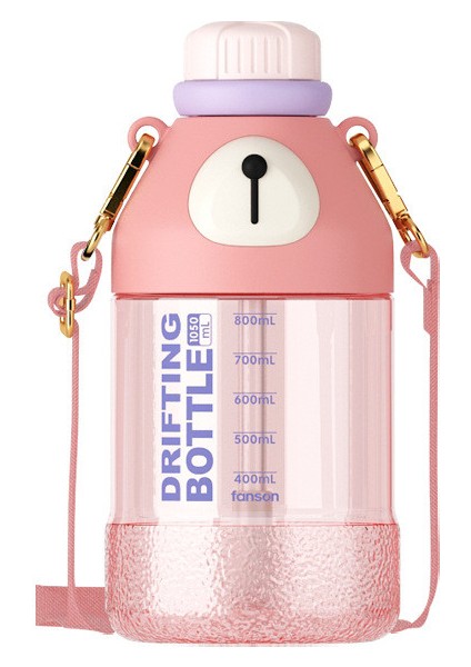 1050ML Tritan Hasır ve Kayışlı Çocuk Matarası(Yurt Dışından)