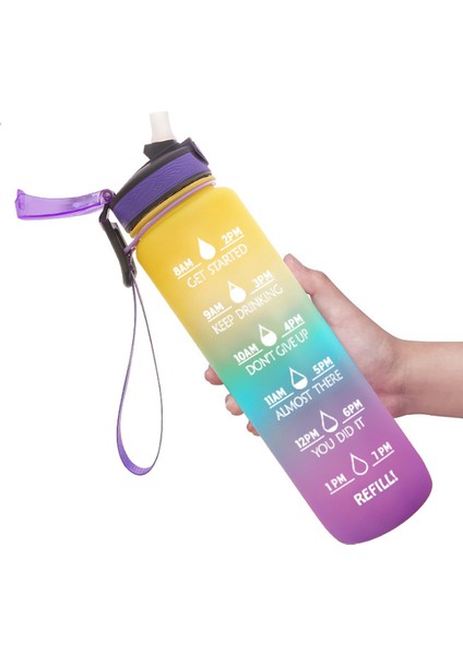 Kilitli Kapak 1000 ml Kırılmaz Tritan Matara(Yurt Dışından)